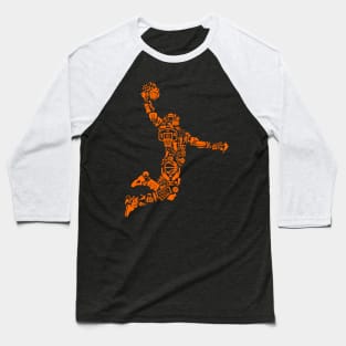 Michael Jordan jumping Baseball T-Shirt